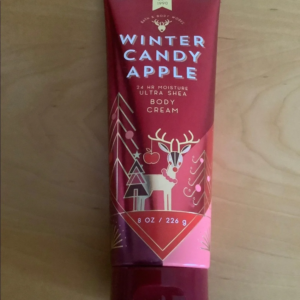 Bath and body winter candy apple body cream 8 oz 24 hr moisture ultra shea